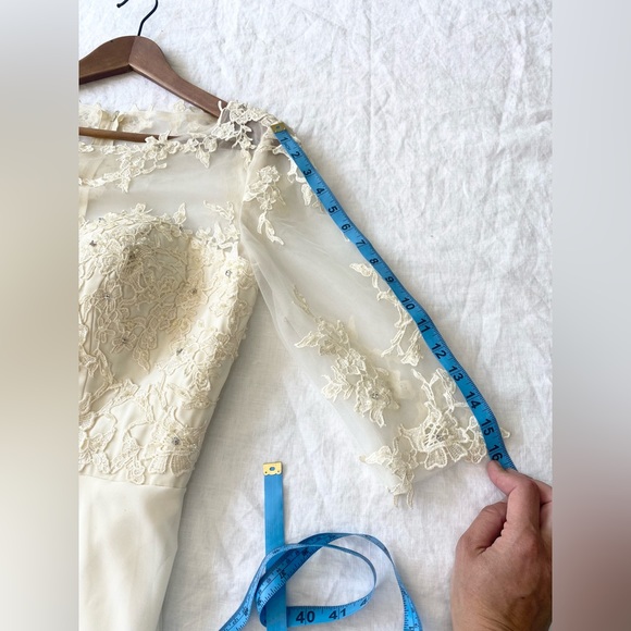 Helen Fontaine Ivory Mother Of The Bride Dresses A-line Half Sleeves Chiffon - Picture 6 of 16